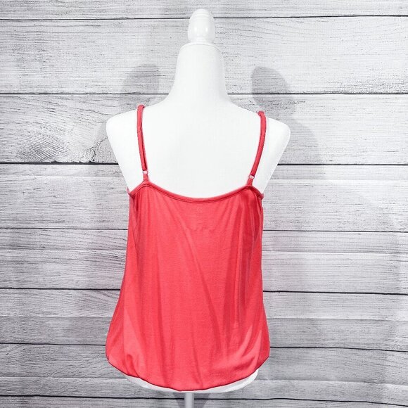 New York & Company Tank Top | Coral & Orange | Medium | Scoop Neck | Colorful - Picture 4 of 10